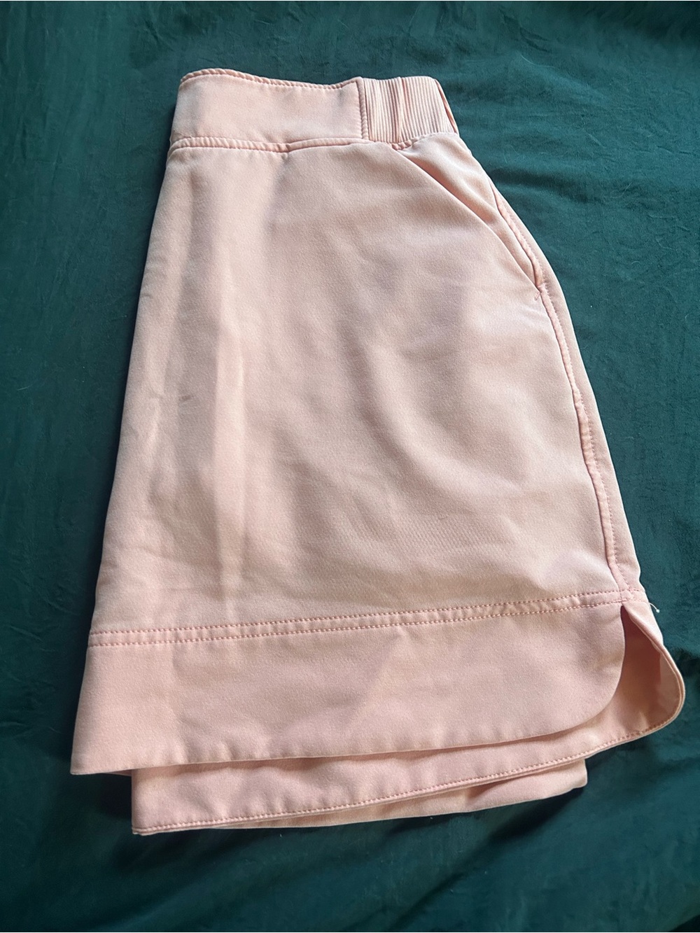 Soft Blush Pink Mini Skirt with Elastic Waistband